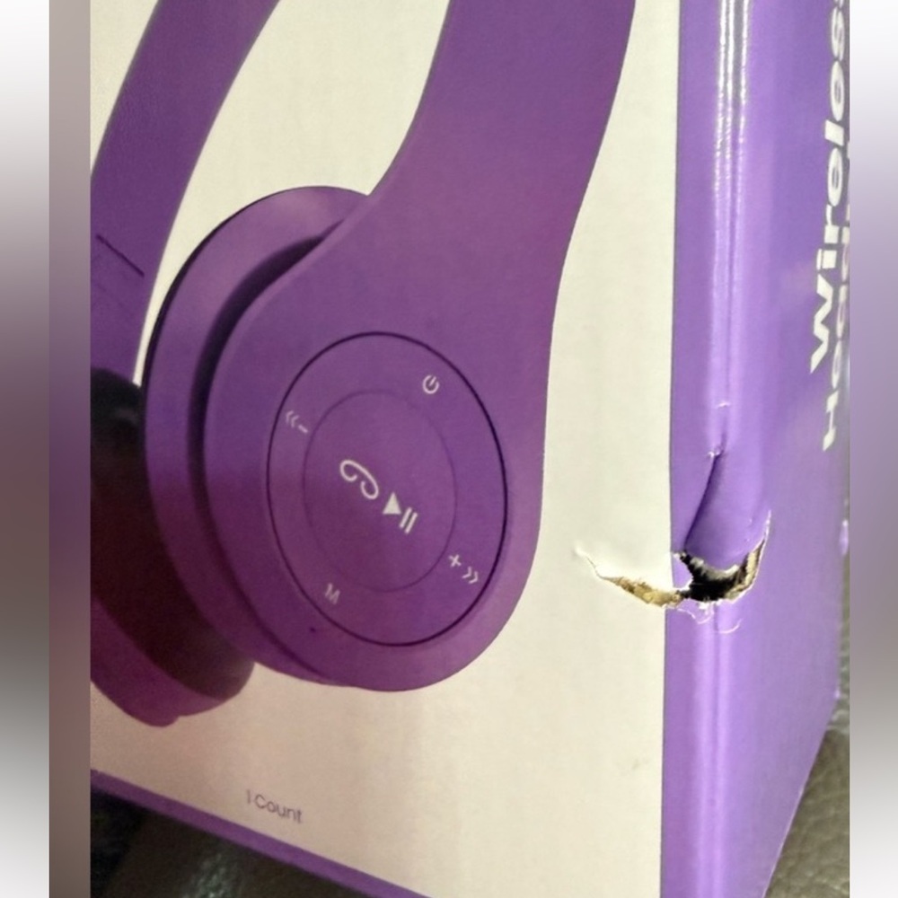 Wireless Foldable Headphones - Purple - Picture 3 of 3
